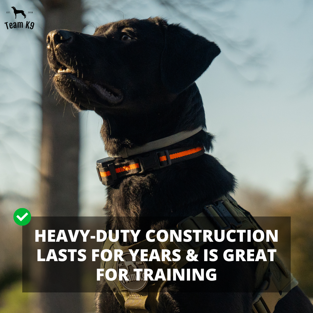 NEW Upgraded Tactical No-Pull Team K9™ Dog Harness with 4 Quick-Release Metal Buckles, Reinforced Front & Back D-Rings, Hook & Loop Panels, Adjustable Straps, Reflective Strips, & Top Handle