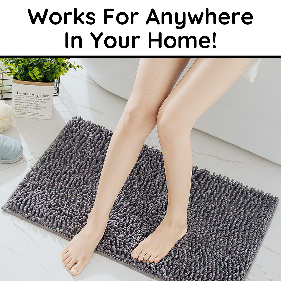 Wet Dog Paw-Drying Floor Mat With Superabsorbent Quick-Dry Microfiber & Non-Slip Backing