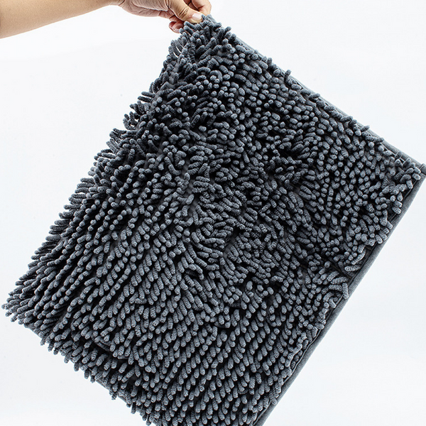 Wet Dog Paw-Drying Floor Mat With Superabsorbent Quick-Dry Microfiber & Non-Slip Backing