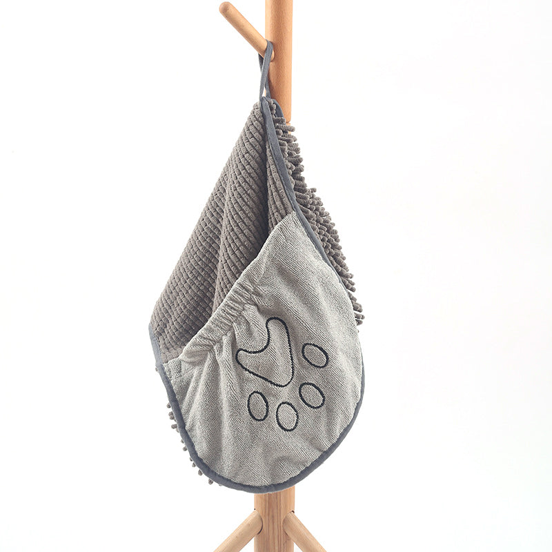 Wet Dog Wrap Towel With Hand Pockets & Superabsorbent Quick-Dry Microfiber